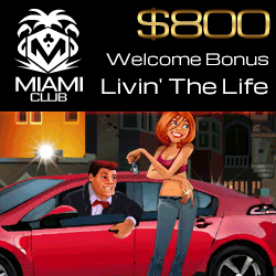 Miami Club
                                                        BE 100 Free
                                                        Spins (French)