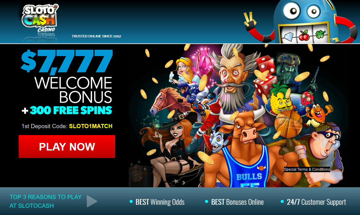 $7,777 WELCOME Bonus + 300 FREE SPINS