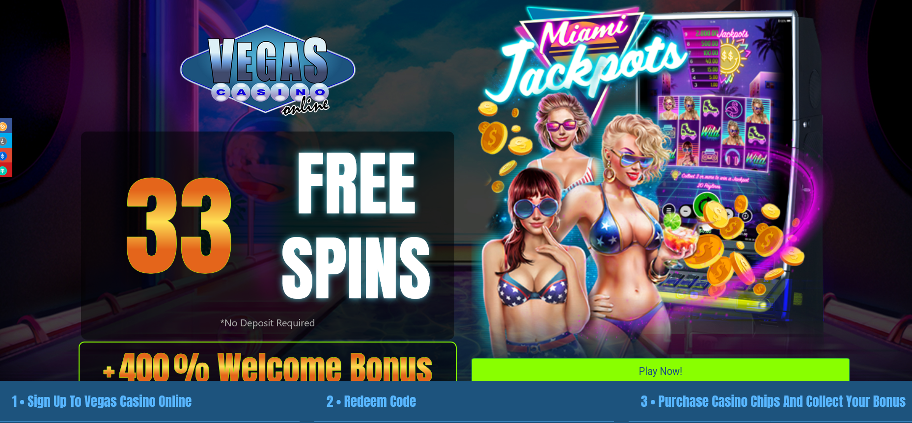 300%WELCOME BONUS + 33 FREE
                                        SPINS